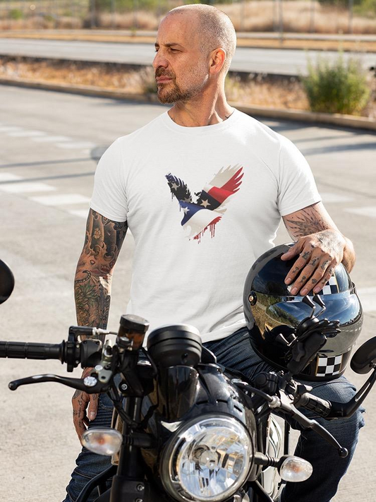 American Eagle And Flag T-shirt -SPIdeals Designs