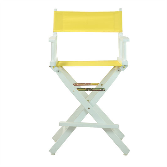 24" Director's Chair White Frame-Yellow Canvas