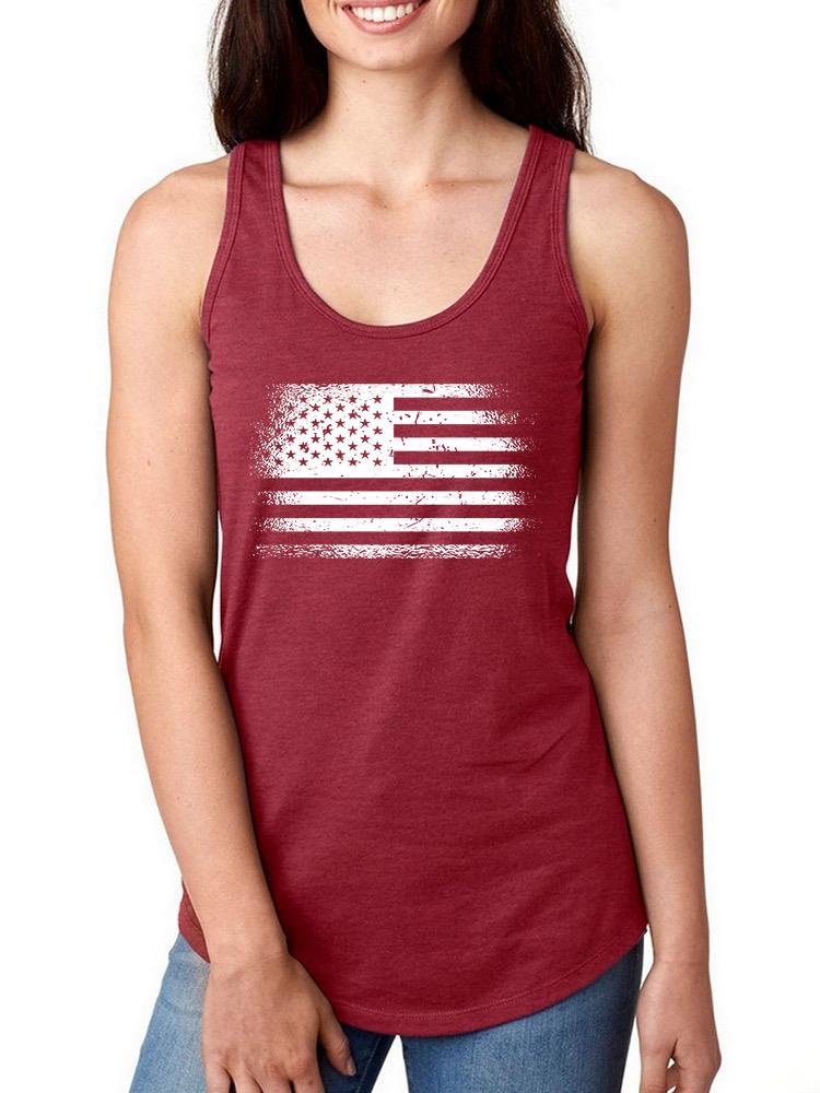 Blurry American Flag Racerback Tank -SmartPrintsInk Designs