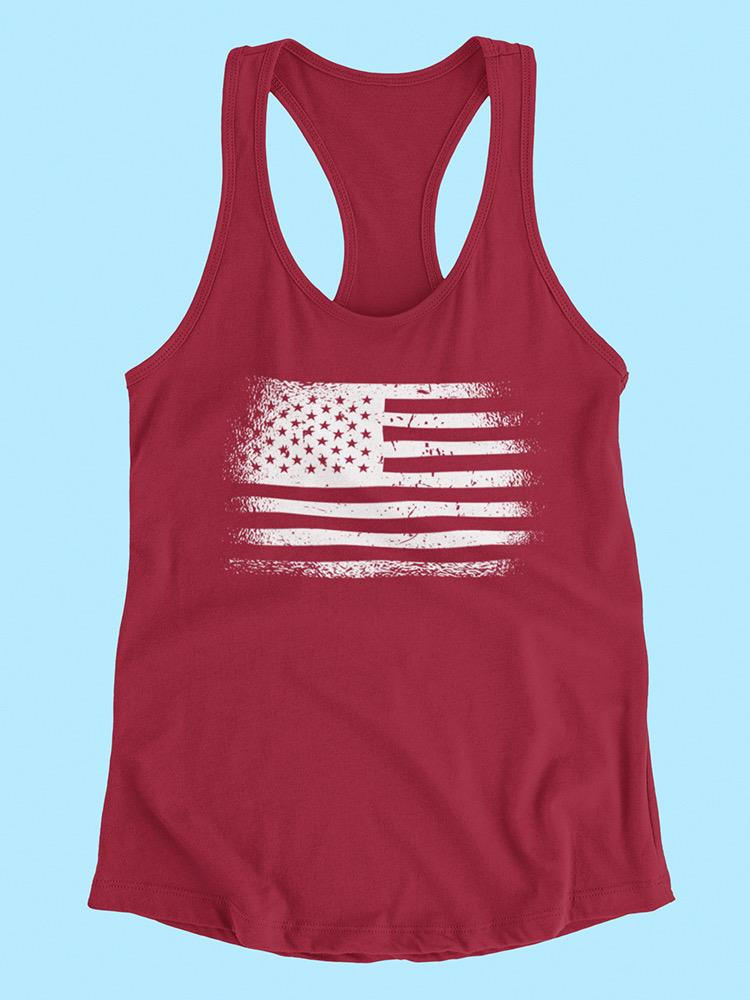 Blurry American Flag Racerback Tank -SmartPrintsInk Designs