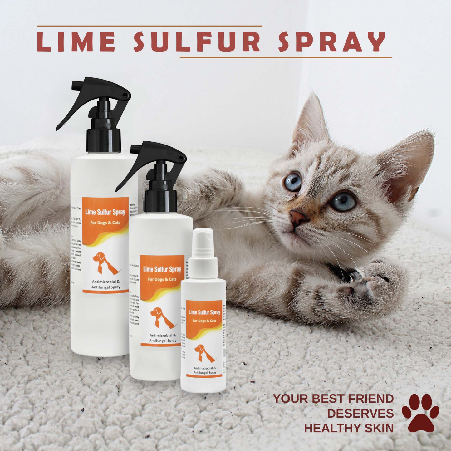 Lime Sulfur Pet Shampoo and Spray (8 oz each)