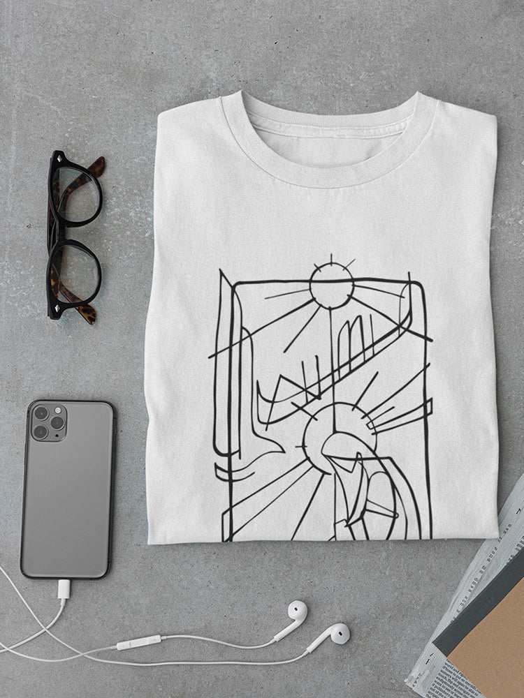 Drawing Of Virgin Mary Tee Men's -Image by Shutterstock