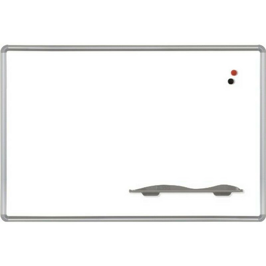 Porcelain Dry Erase Board, 36x24. Silver Aluminum Frame