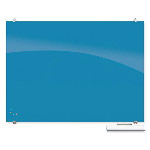 Visionary Hierarchy Magnetic Glass Dry Erase Board – Blue