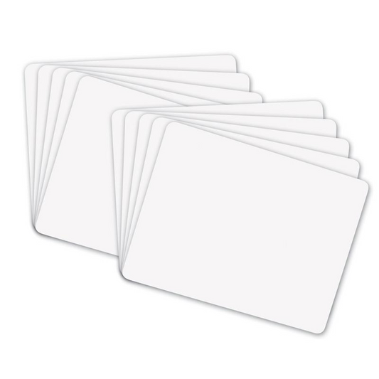 Plain Dry Erase Whiteboard 10Pk, 9 X 12