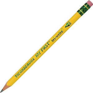 Ticonderoga Tri-Write Beginner No. 2 Pencils - #2 Lead - Yellow Barrel - 36 / Box