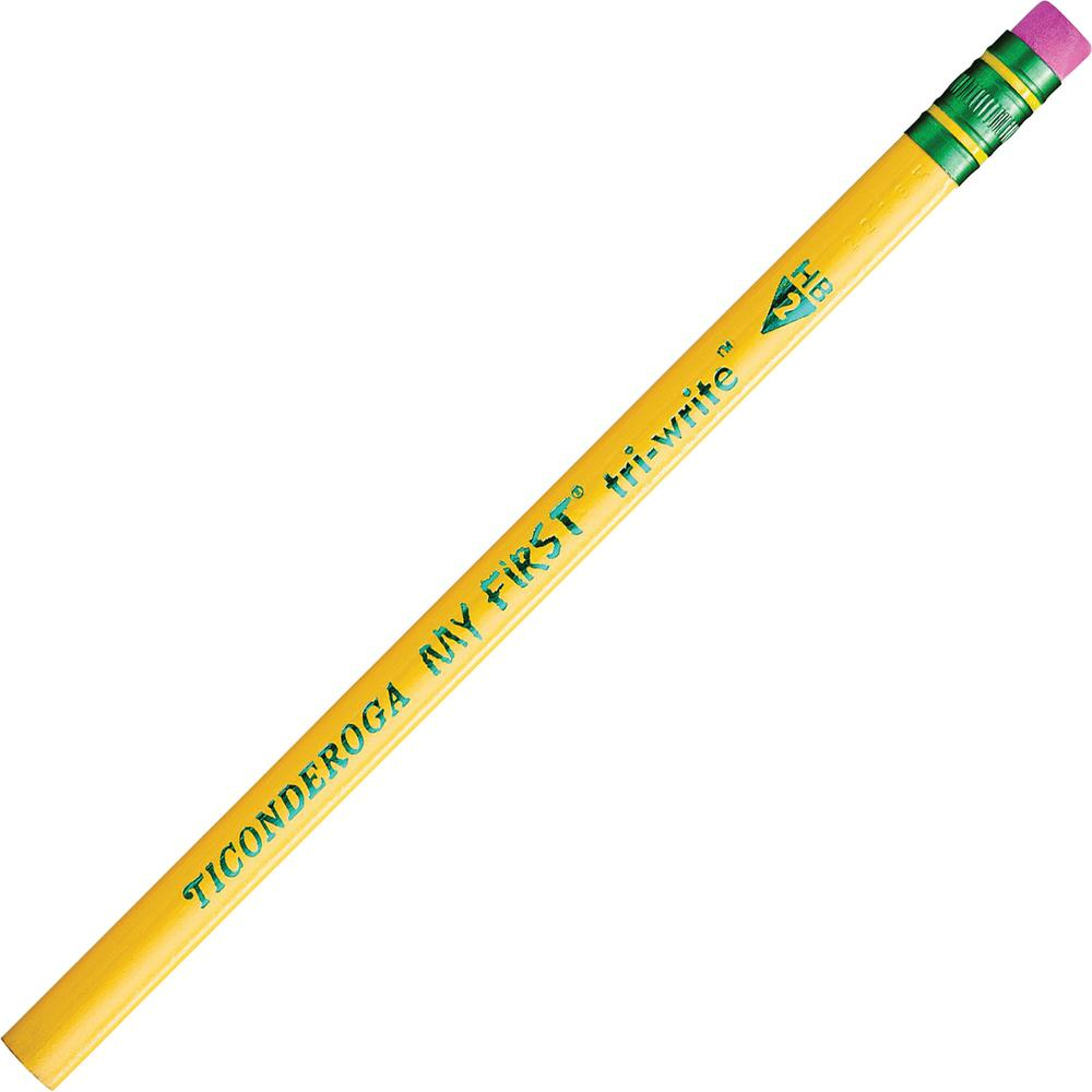 Ticonderoga Tri-Write Beginner No. 2 Pencils - #2 Lead - Yellow Barrel - 36 / Box