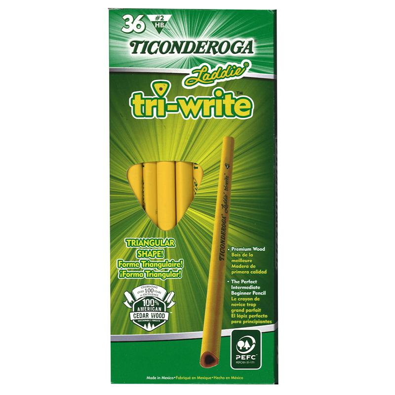 LADDIE TRI WRITE 36CT INTERMEDIATE PENCILS WITHOUT ERASER