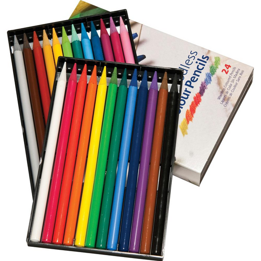 Koh-I-Noor Woodless Colored Pencils - 7.6 mm Lead Diameter - Assorted Lead - 24 / Set