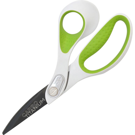 Westcott Bent CarboTitanium Scissors - 8" Overall Length - Bent - Titanium - Pointed Tip - Gray - 1 Each