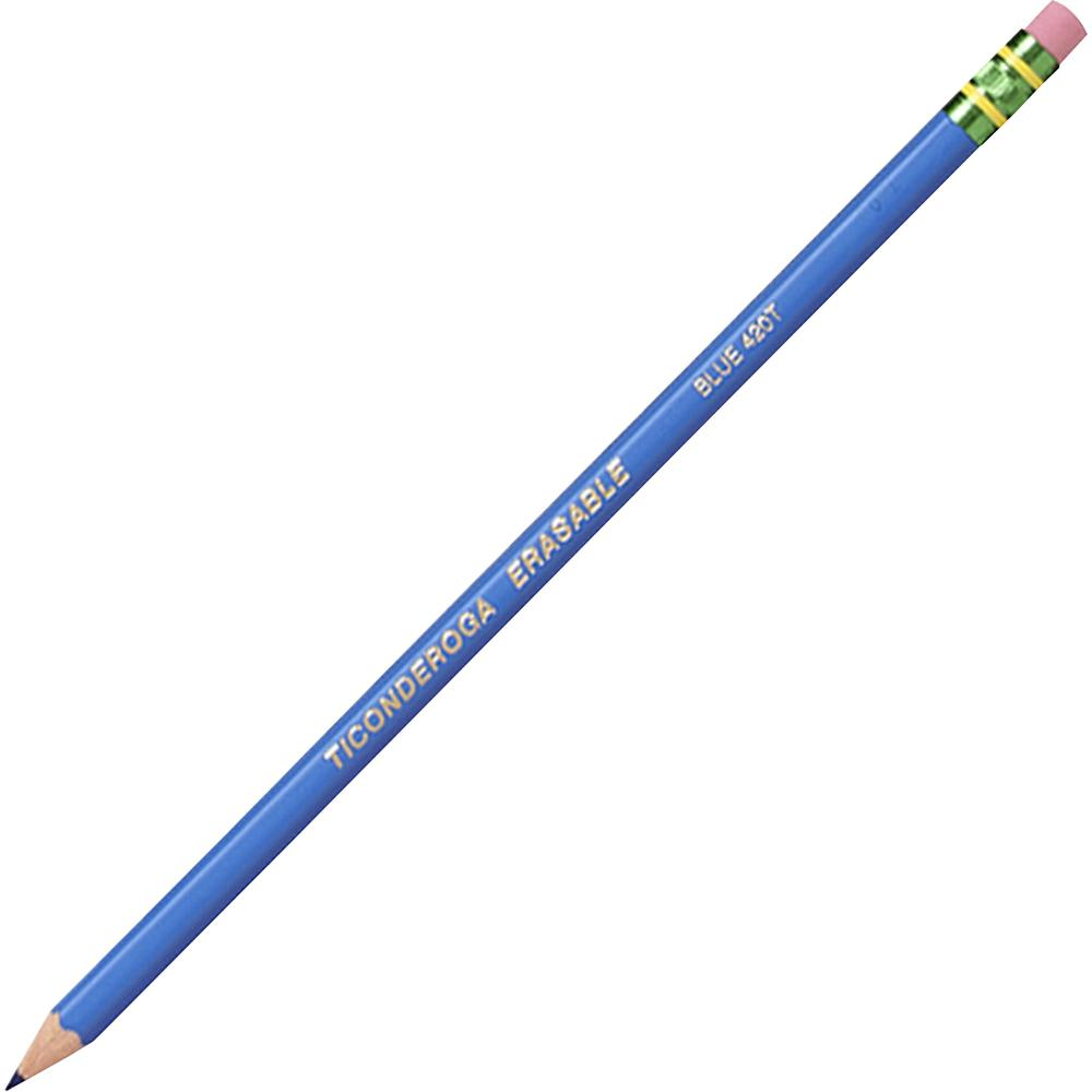 Ticonderoga Eraser Tipped Checking Pencils - HB Lead - Blue Lead - 72 / Carton