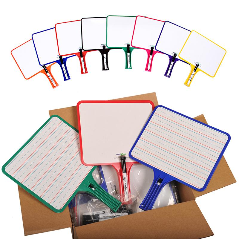 KLEENSLATE DRY ERASE PADDLES 24PK RECTANGULAR CLASSROOM SET