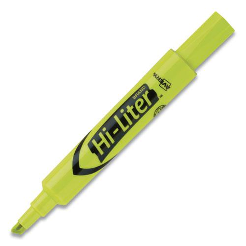 HI-LITER Desk-Style Highlighters, Fluorescent Yellow Ink, Chisel Tip, Yellow/Black Barrel, 200/Box