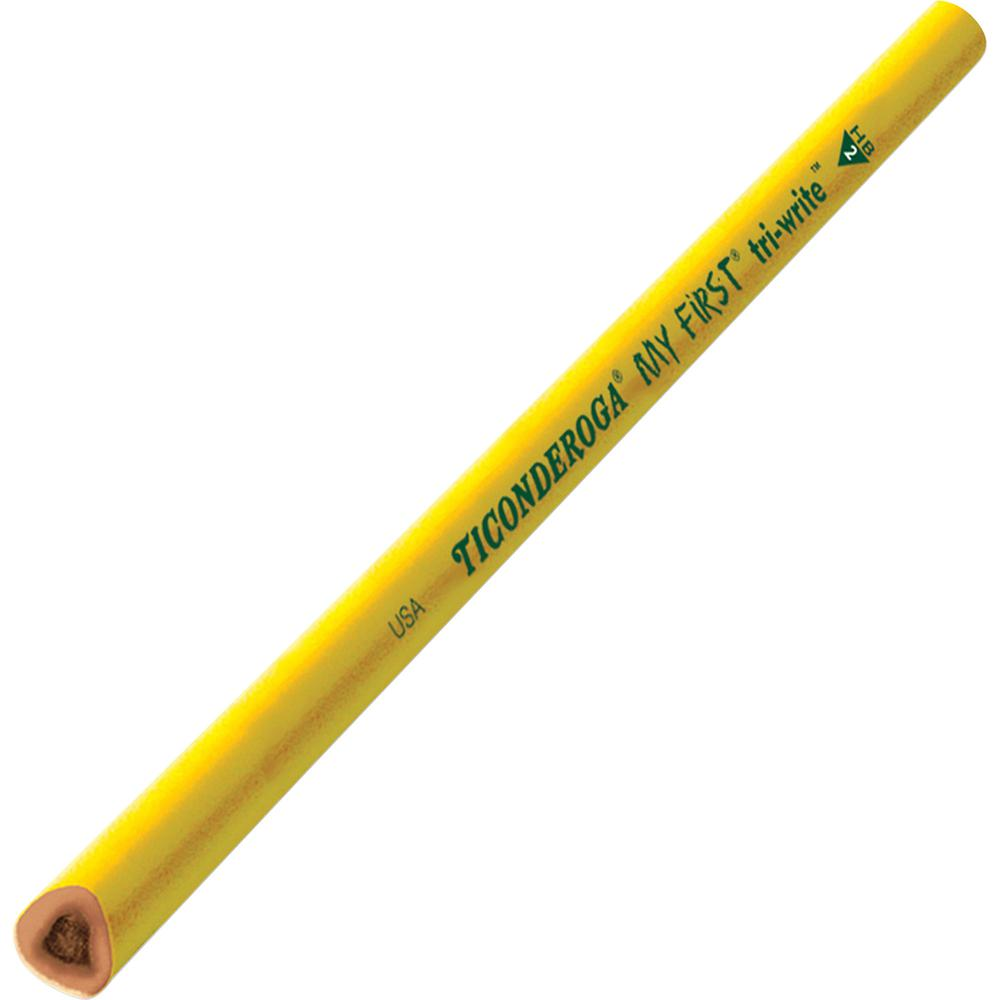 Ticonderoga Ticonderoga Tri-Write Beginner No. 2 Pencils - #2 Lead - Yellow Barrel - 36 / Box