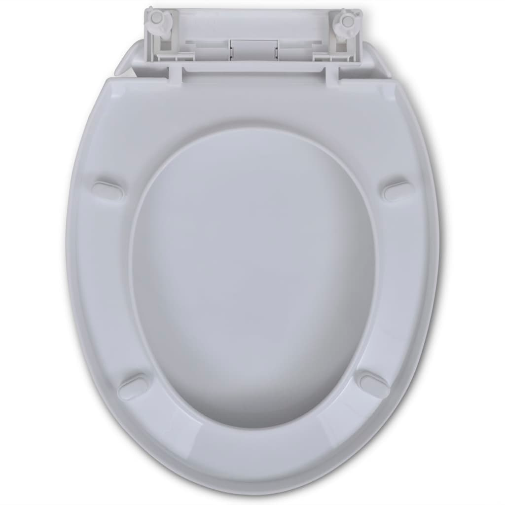 vidaXL Soft-close Toilet Seat White Oval