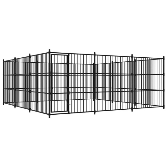 vidaXL Outdoor Dog Kennel 177.2"x177.2"x72.8"