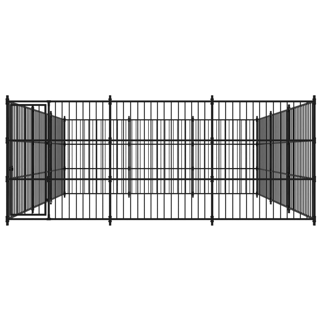 vidaXL Outdoor Dog Kennel 177.2"x177.2"x72.8"