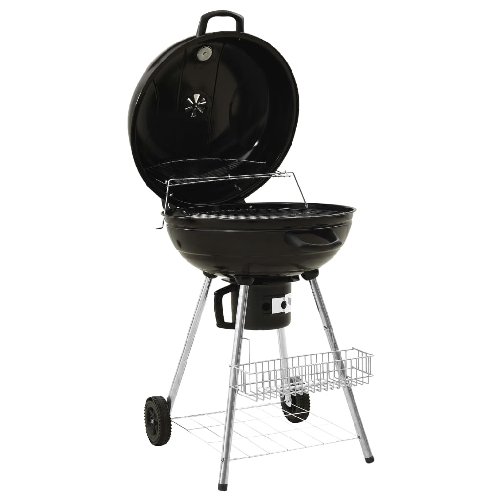 vidaXL Kettle Charcoal BBQ Grill 28.7"x22.8"x37.8" Steel