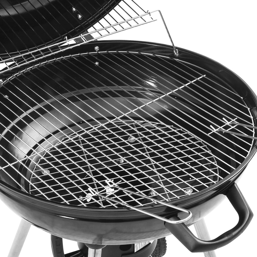 vidaXL Kettle Charcoal BBQ Grill 28.7"x22.8"x37.8" Steel