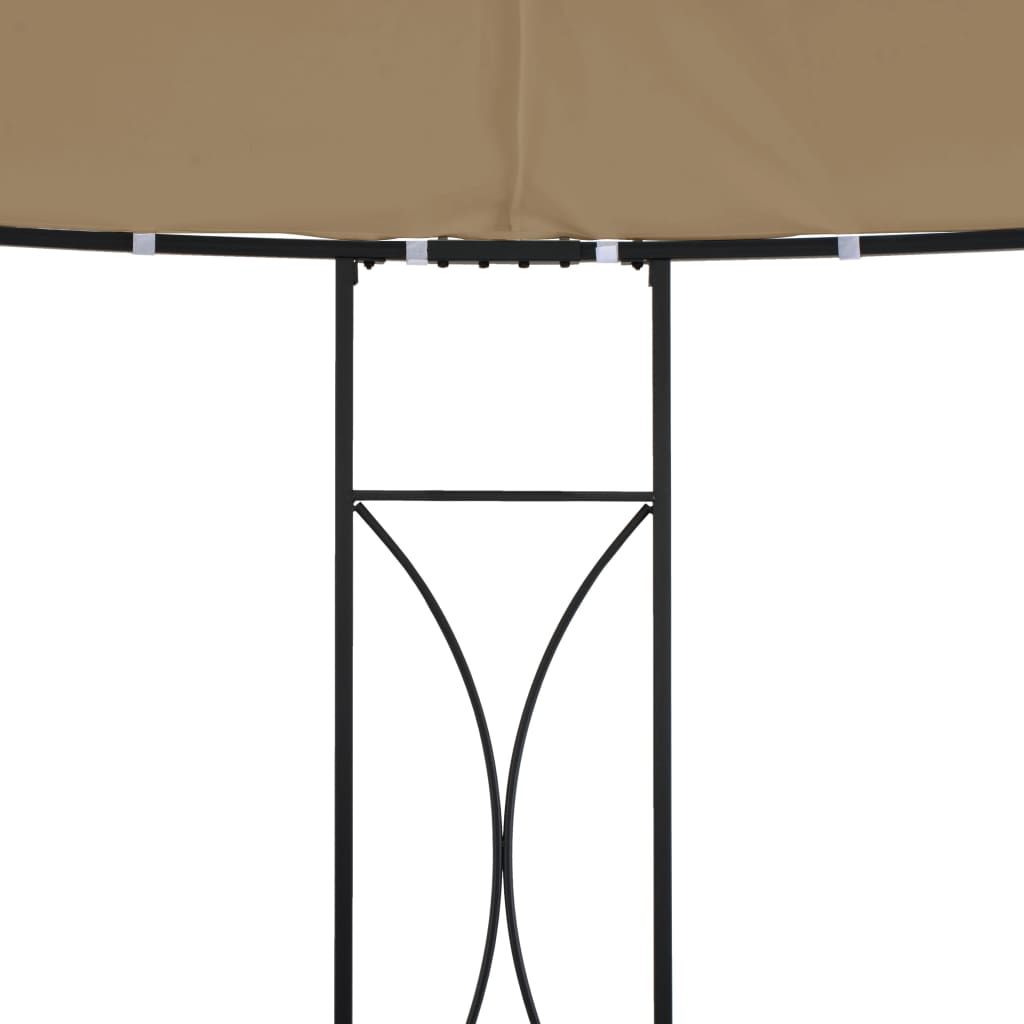 vidaXL Gazebo 118.1"x114.2" Taupe Round