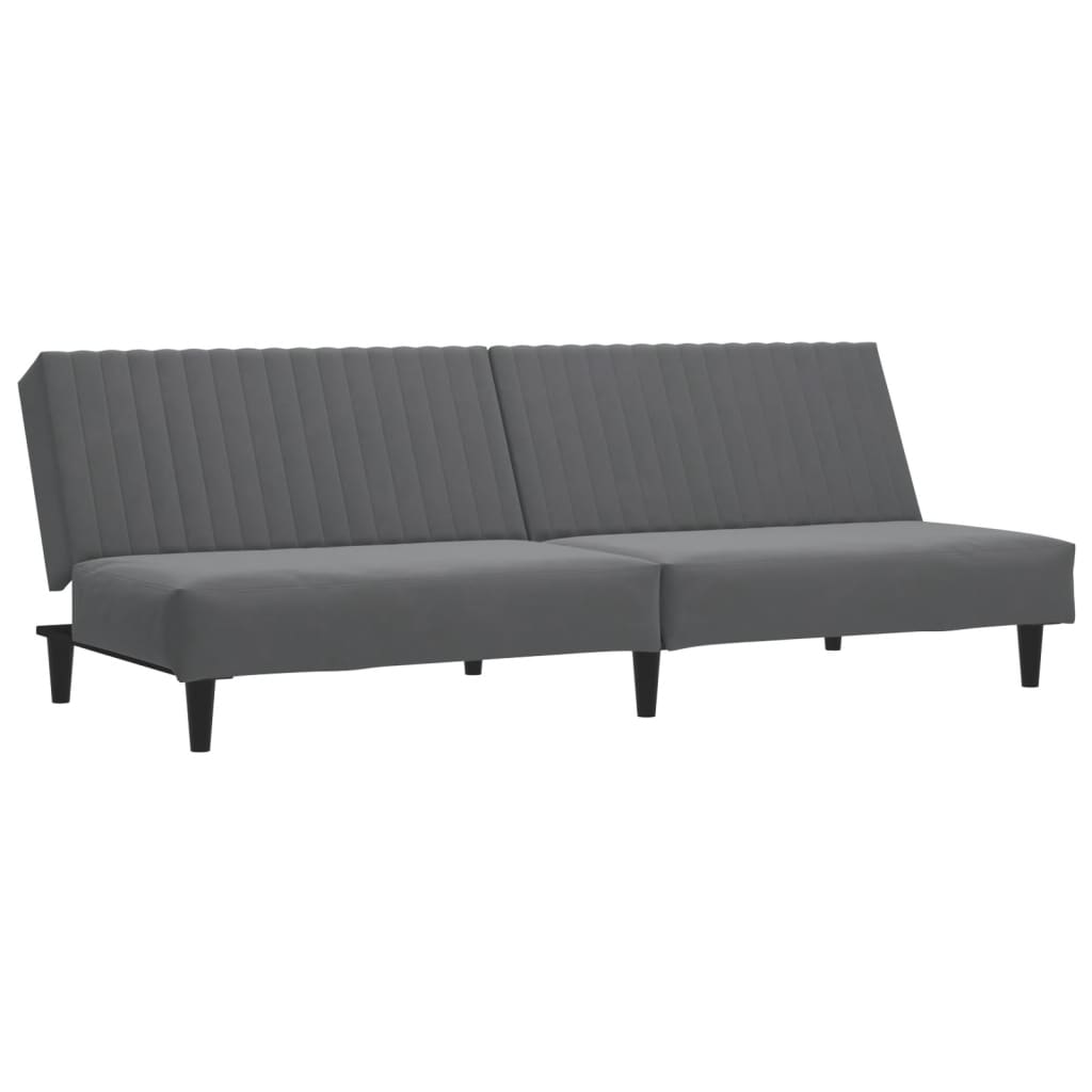 vidaXL 2-Seater Sofa Bed Dark Gray Velvet