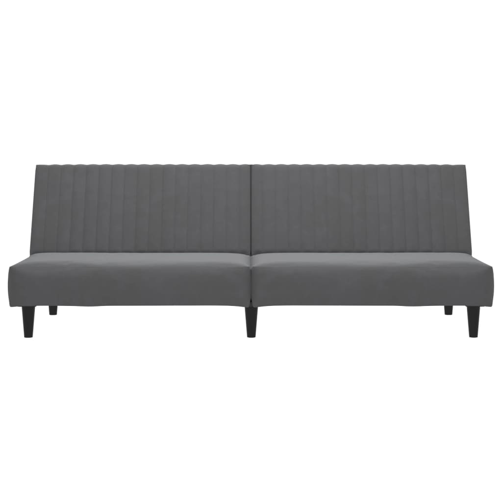 vidaXL 2-Seater Sofa Bed Dark Gray Velvet