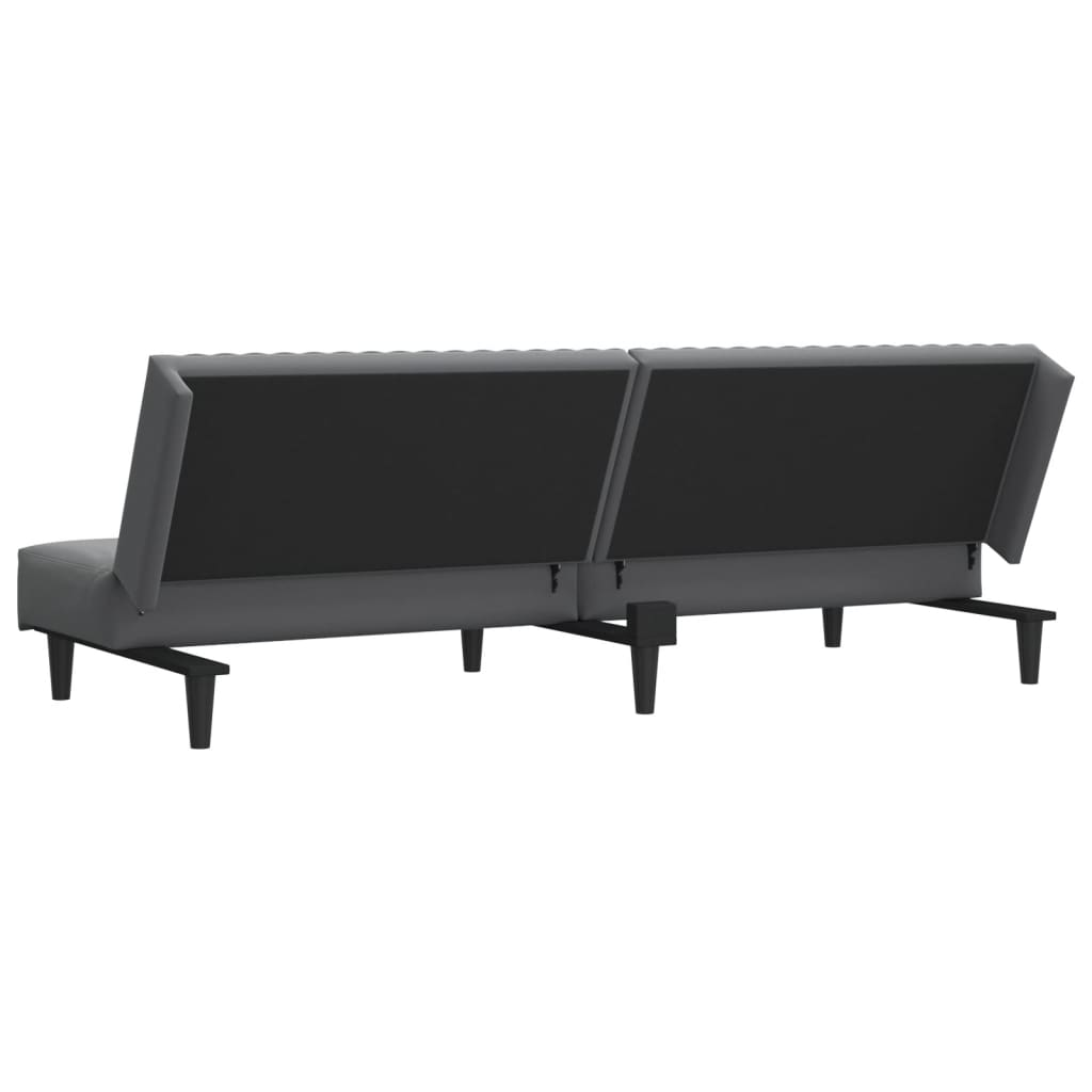 vidaXL 2-Seater Sofa Bed Dark Gray Velvet