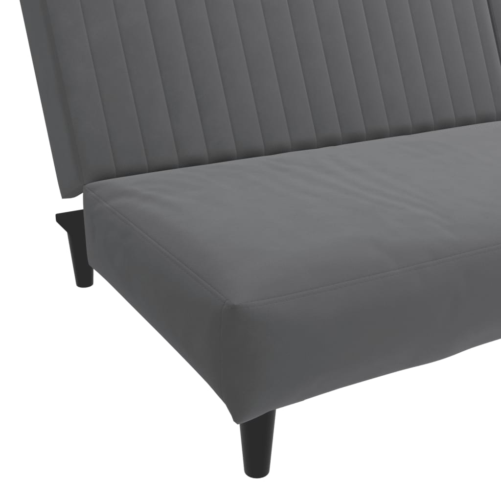 vidaXL 2-Seater Sofa Bed Dark Gray Velvet