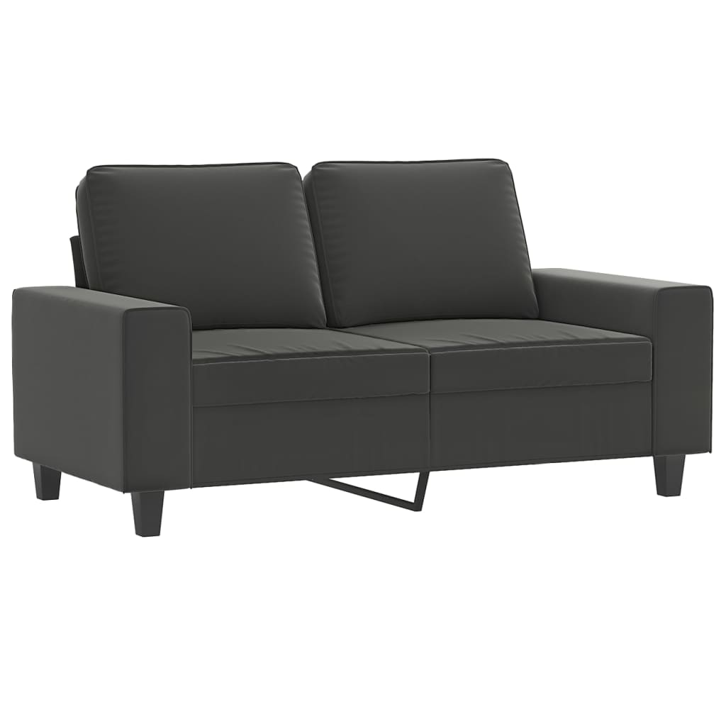 vidaXL 2-Seater Sofa Dark Gray 47.2" Microfiber Fabric