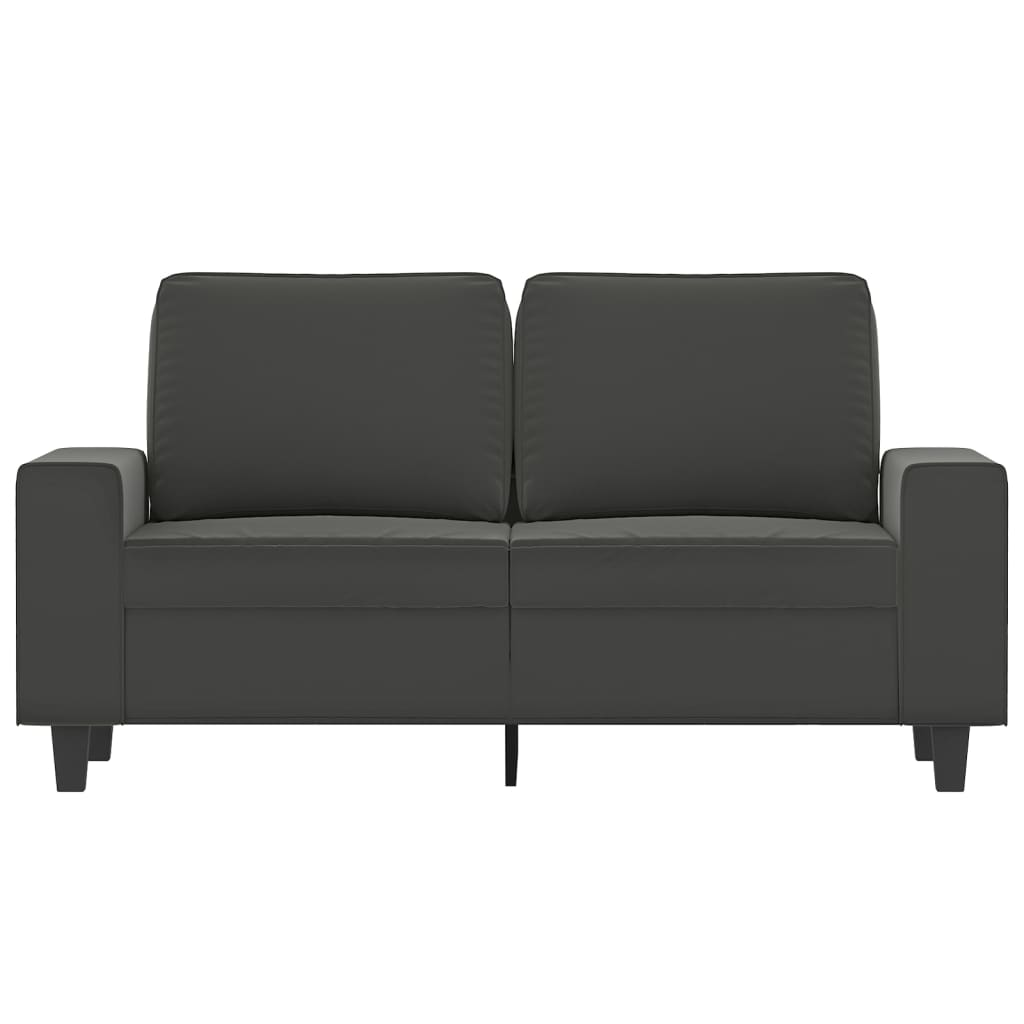 vidaXL 2-Seater Sofa Dark Gray 47.2" Microfiber Fabric