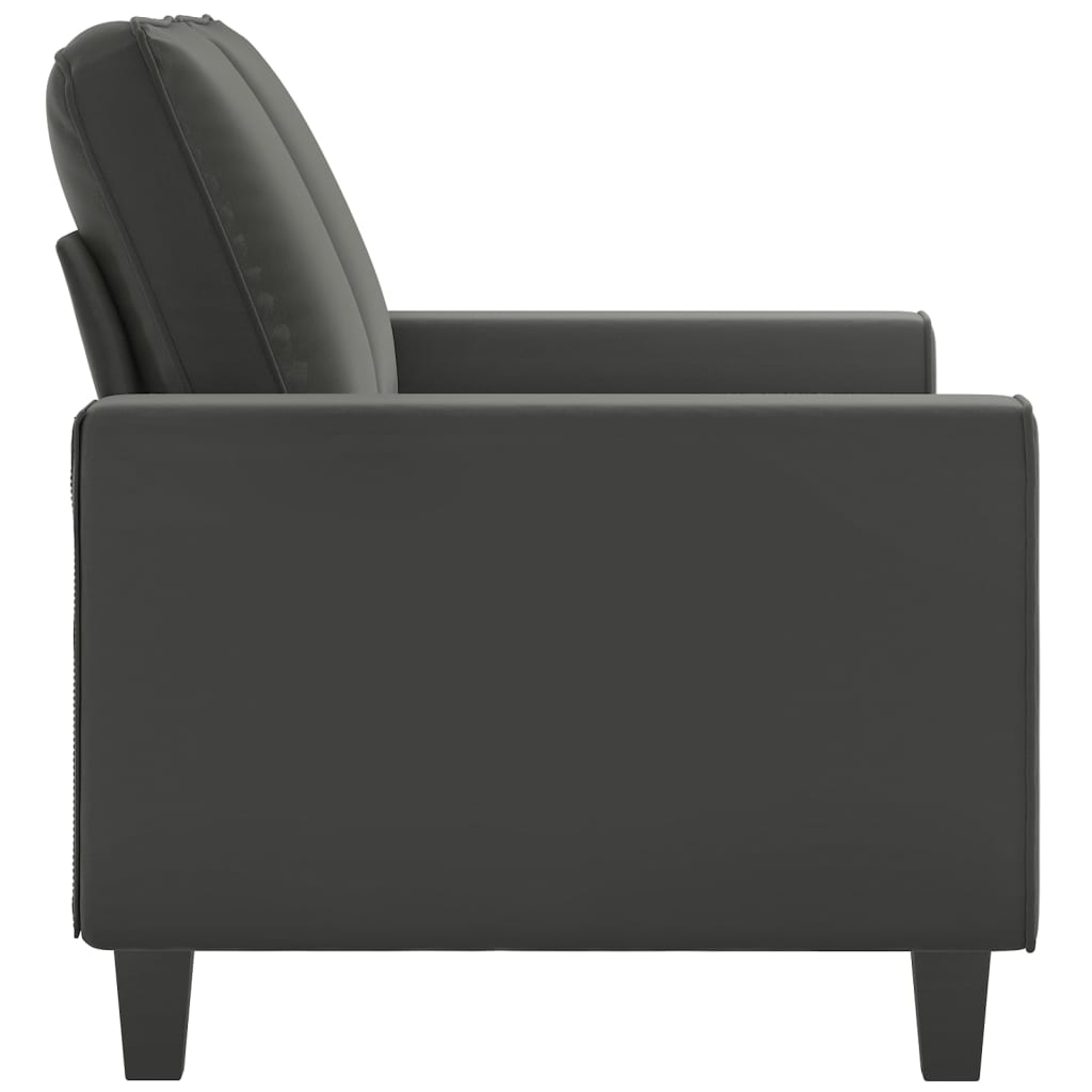 vidaXL 2-Seater Sofa Dark Gray 47.2" Microfiber Fabric