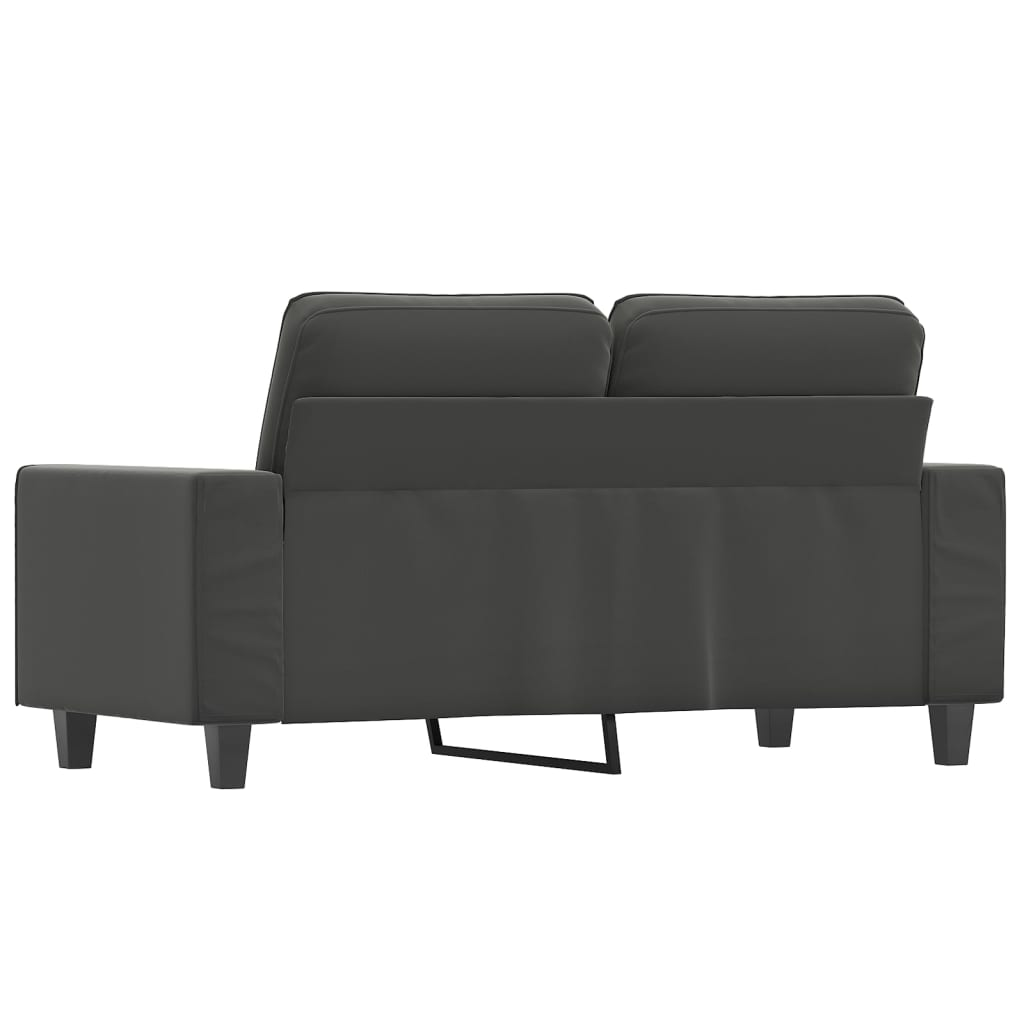 vidaXL 2-Seater Sofa Dark Gray 47.2" Microfiber Fabric