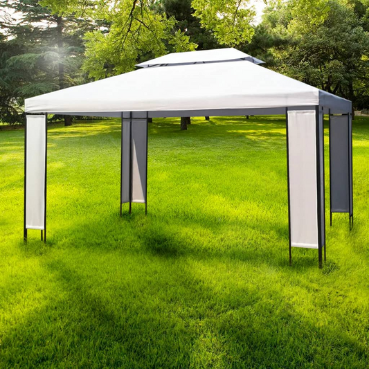 vidaXL Gazebo White 118.1"x157.5"