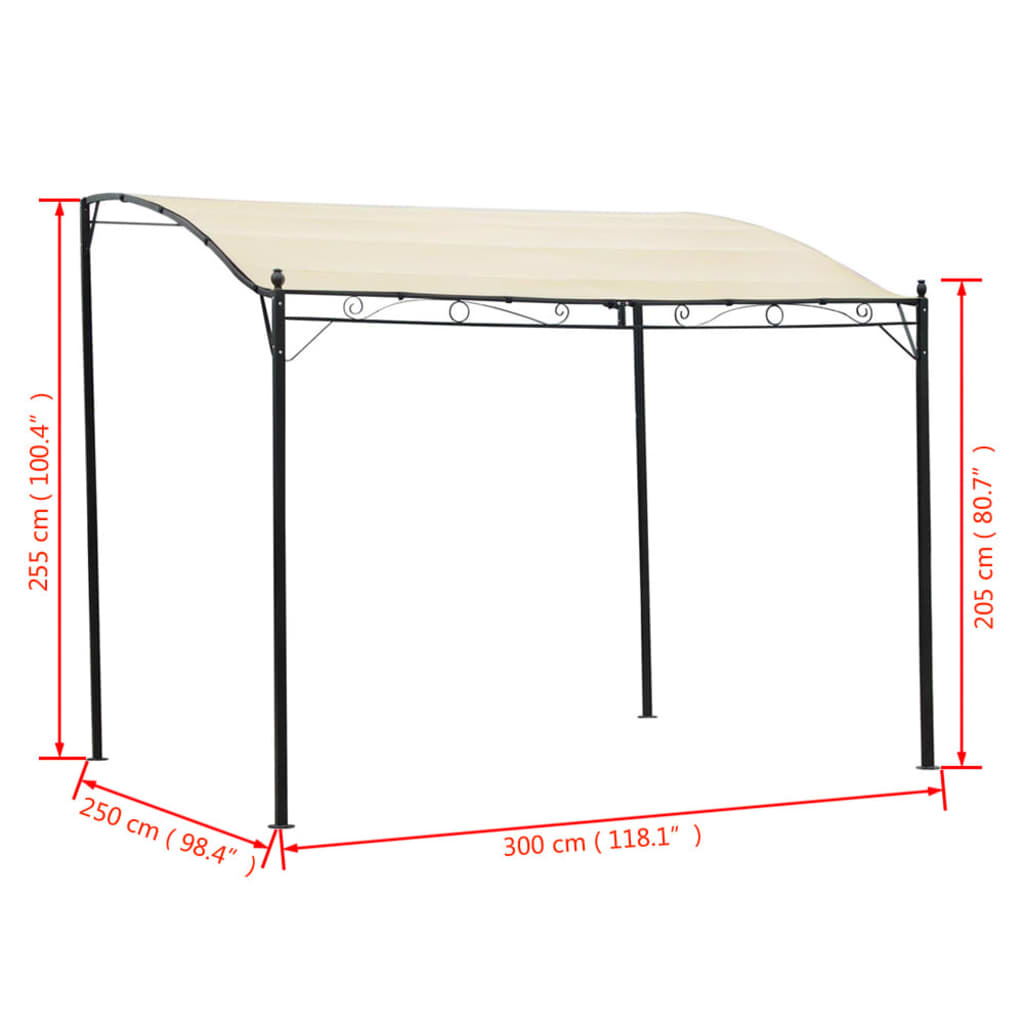 vidaXL Gazebo Fabric Cream White