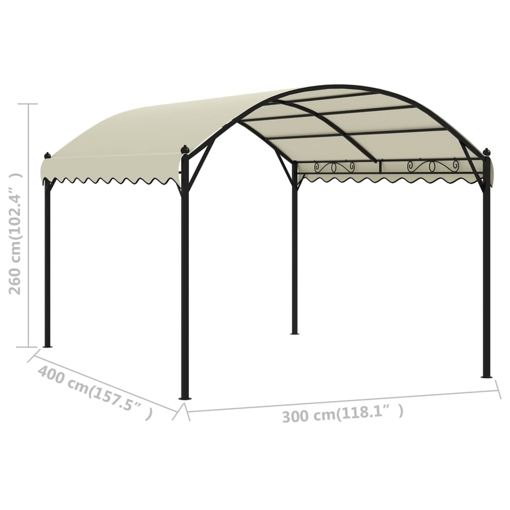 vidaXL Gazebo Fabric Cream