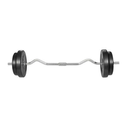 vidaXL Curl Bar with Weights 66.1 lb