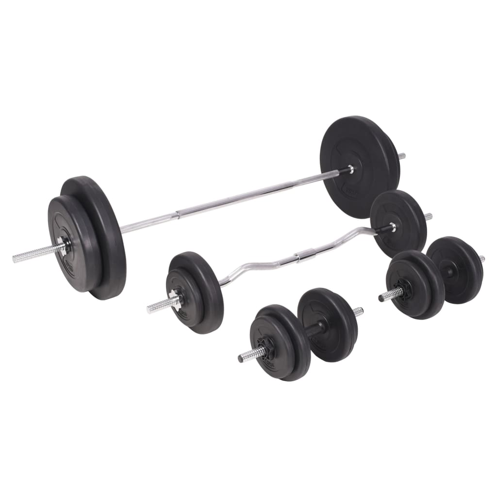 vidaXL Barbell and Dumbbell Set 198.4 lb