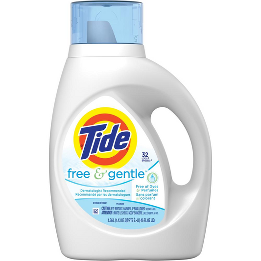 Tide Free & Gentle Detergent - Liquid - 46 fl oz (1.4 quart) - 1 Bottle