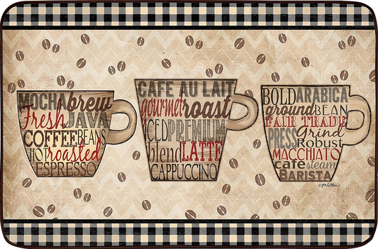 Coffee Words Antifatigue Kitchen Mats (COFFEE WORDS)