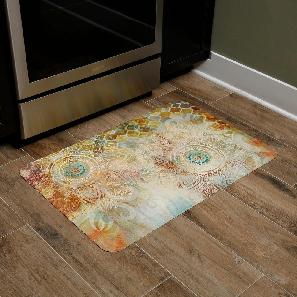 Boho Study Floral Antifatigue Kitchen Mats