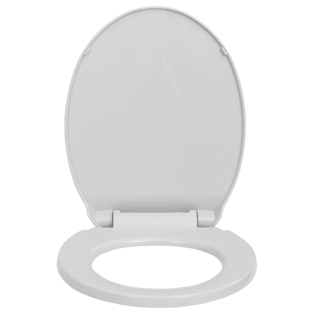 vidaXL Soft-Close Toilet Seat Light Grey Oval