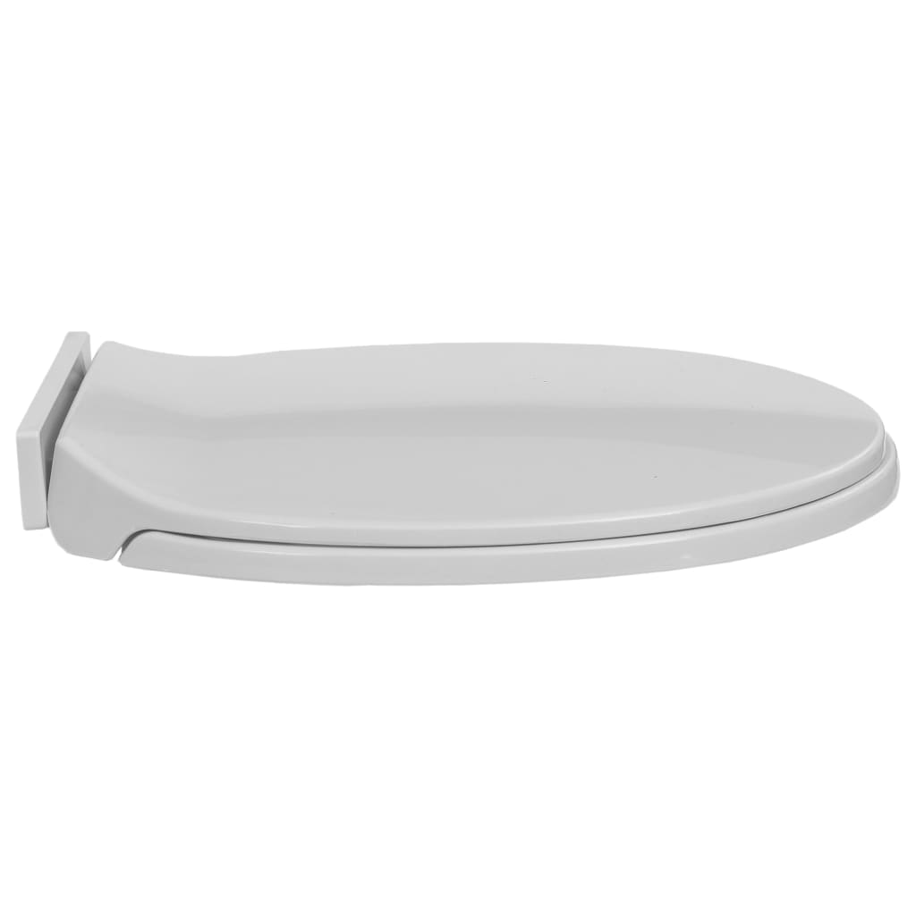 vidaXL Soft-Close Toilet Seat Light Grey Oval