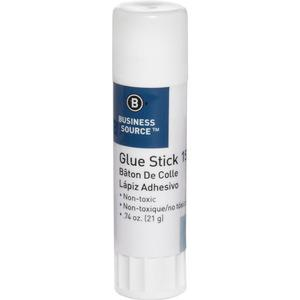 Business Source Glue Stick - 0.74 oz - 12 / Pack - White