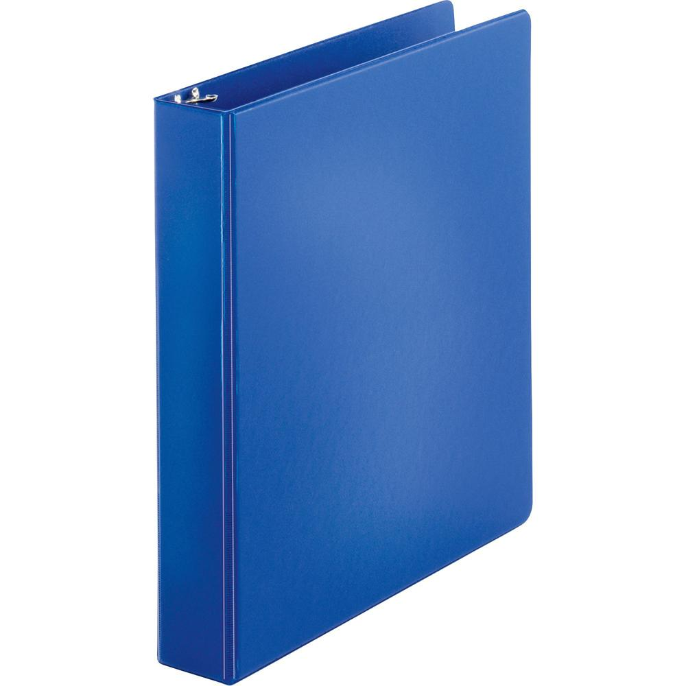 Business Source Basic Round Ring Binders - 1 1/2" Binder Capacity - Letter - 8 1/2" x 11" Sheet Size - 350 Sheet Capacity - 3 x Round Ring Fastener(s) - Internal Pocket(s) - Chipboard, Polypropylene -