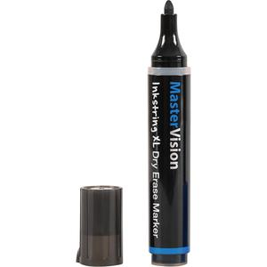 Bi-silque Inkstring XL Dry Erase Markers - 3 mm Marker Point Size - Bullet Marker Point Style - Black Gel-based Ink - 12 Each