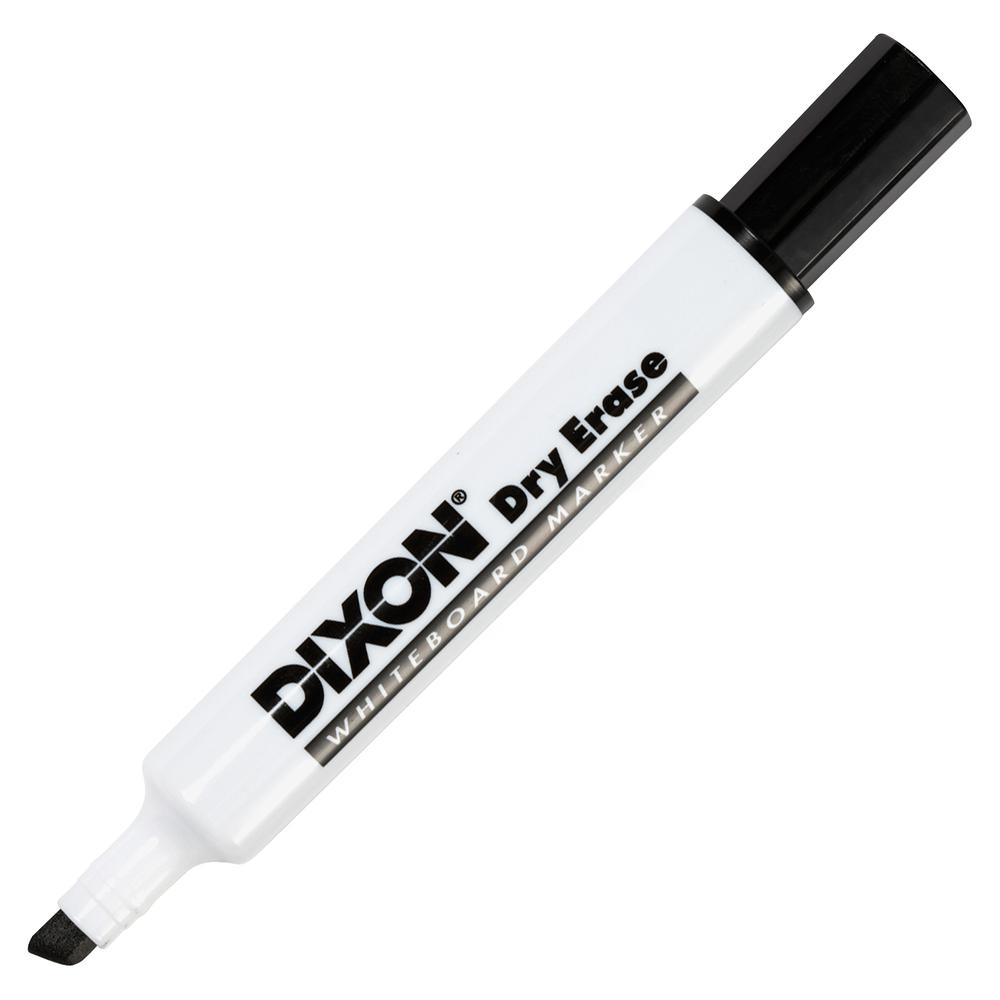 Ticonderoga Dry Erase Whiteboard Markers - Broad, Fine Marker Point - Wedge Marker Point Style - Black - 1 Dozen