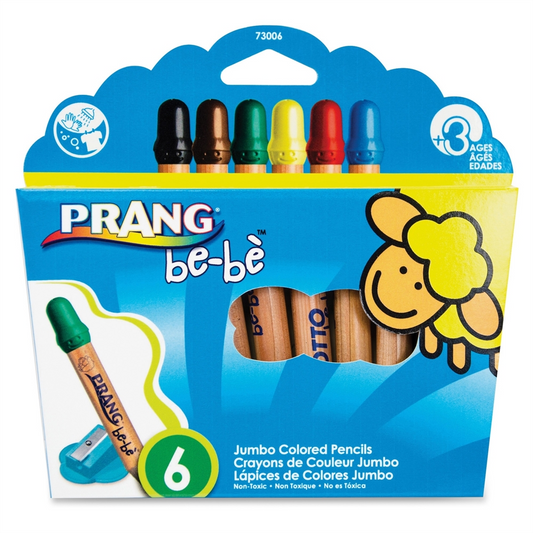 Prang be-be Jumbo Colored Pencils - Assorted Lead - 6 / Set