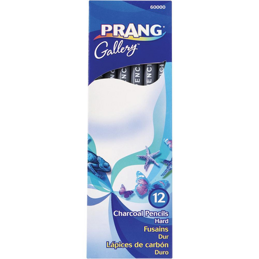 Prang Charcoal Pencils - Black Lead - 12 / Pack