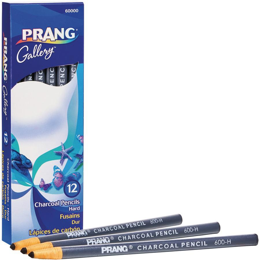 Prang Charcoal Pencils - Black Lead - 12 / Pack