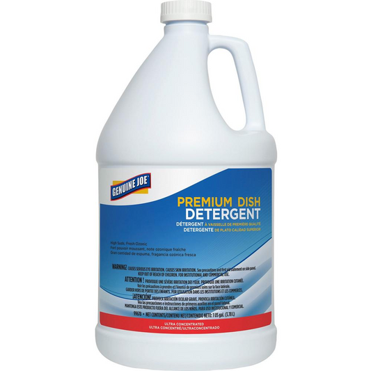 Genuine Joe Premium Dish Detergent - Concentrate Liquid - 128 fl oz (4 quart) - 1 Each - Blue